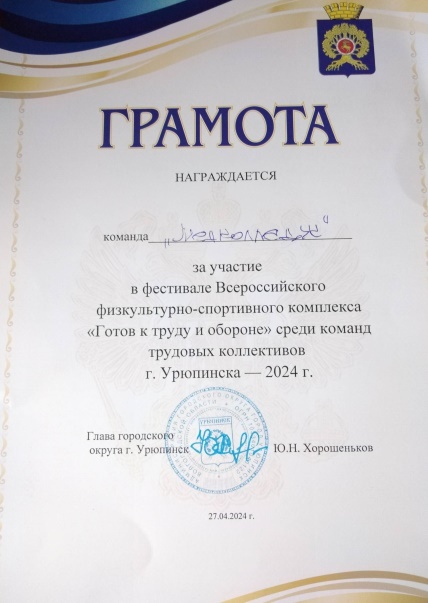 Поздравляем команду Урюпинского филиала ГАПОУ "ВМК"